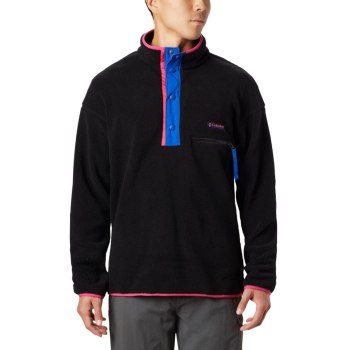 Columbia Muške Puloveri - Helvetia Half-Snap Fleece Crne | YRMF-75802